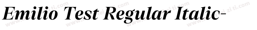 Emilio Test Regular Italic字体转换